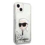 KARL LAGERFELD KLHCP14MLNKHCH IPHONE 14 PLUS / 15 PLUS 6,7" SREBRNY/SILVER HARDCASE GLITTER KARL HEAD