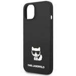 KARL LAGERFELD KLHCP14MSLCTBK IPHONE 14 PLUS / 15 PLUS 6,7" HARDCASE CZARNY/BLACK SILICONE CHOUPETTE BODY