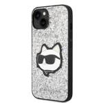 KARL LAGERFELD KLHCP14SG2CPS IPHONE 14 / 15 / 13 6,1" SREBRNY/SILVER HARDCASE GLITTER CHOUPETTE PATCH