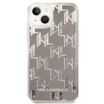 KARL LAGERFELD KLHCP14SLMNMS IPHONE 14 / 15 / 13 6,1" HARDCASE SREBRNY/SILVER LIQUID GLITTER MONOGRAM