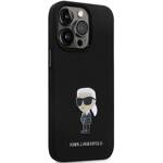 KARL LAGERFELD KLHCP14XSMHKNPK IPHONE 14 PRO MAX 6.7" CZARNY/BLACK SILICONE IKONIK METAL PIN