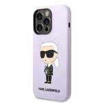 KARL LAGERFELD KLHCP14XSNIKBCU IPHONE 14 PRO MAX 6,7" HARDCASE PURPUROWY/PURPLE SILICONE IKONIK