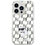 KARL LAGERFELD KLHCP15LHNCMKLT IPHONE 15 PRO 6.1" TRANSPARENT HARDCASE MONOGRAM CHOUPETTE