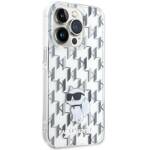 KARL LAGERFELD KLHCP15LHNCMKLT IPHONE 15 PRO 6.1" TRANSPARENT HARDCASE MONOGRAM CHOUPETTE