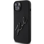 KARL LAGERFELD KLHCP15SSKSBMCK IPHONE 15 / 14 / 13 6.1" CZARNY/BLACK HARDCASE SILICONE KARL SCRIPT