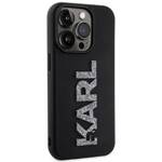 KARL LAGERFELD KLHCP15X3DMBKCK IPHONE 15 PRO MAX 6.7" CZARNY/BLACK HARDCASE 3D RUBBER GLITTER LOGO