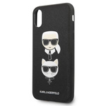 KARL LAGERFELD KLHCPXSAKICKCBK IPHONE X/XS CZARNY/BLACK HARDCASE SAFFIANO KARL&CHOUPETTE HEAD