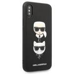 KARL LAGERFELD KLHCPXSAKICKCBK IPHONE X/XS CZARNY/BLACK HARDCASE SAFFIANO KARL&CHOUPETTE HEAD