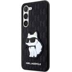 KARL LAGERFELD KLHCS23MSAKLHCPK S23+ S916 HARDCASE CZARNY/BLACK SAFFIANO MONOGRAM CHOUPETTE