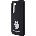 KARL LAGERFELD KLHCS23SSMHCNPK S23 S911 CZARNY/BLACK HARDCASE SILICONE CHOUPETTE METAL PIN