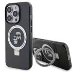 KARL LAGERFELD KLHMP13LHMRSKCK IPHONE 13 PRO 6.1" CZARNY/BLACK HARDCASE RING STAND KARL&CHOUPETTTE MAGSAFE