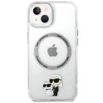 KARL LAGERFELD KLHMP13MHNKCIT IPHONE 13 / 14 / 15 6.1" HARDCASE TRANSPARENT ICONIC KARL&CHOUPETTE MAGSAFE