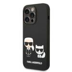 KARL LAGERFELD KLHMP14LSSKCK IPHONE 14 PRO 6,1" HARDCASE CZARNY/BLACK LIQUID SILICONE KARL & CHOUPETTE MAGSAFE