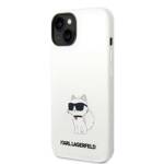 KARL LAGERFELD KLHMP14MSNCHBCH IPHONE 14 PLUS / 15 PLUS 6,7" HARDCASE BIAŁY/WHITE SILICONE CHOUPETTE MAGSAFE