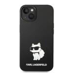 KARL LAGERFELD KLHMP14MSNCHBCK IPHONE 14 PLUS / 15 PLUS 6,7" HARDCASE CZARNY/BLACK SILICONE CHOUPETTE MAGSAFE