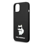 KARL LAGERFELD KLHMP14MSNCHBCK IPHONE 14 PLUS / 15 PLUS 6,7" HARDCASE CZARNY/BLACK SILICONE CHOUPETTE MAGSAFE