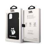 KARL LAGERFELD KLHMP14MSNCHBCK IPHONE 14 PLUS / 15 PLUS 6,7" HARDCASE CZARNY/BLACK SILICONE CHOUPETTE MAGSAFE