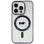 KARL LAGERFELD KLHMP15XHKHNOTK IPHONE 15 PRO MAX 6.7" TRANSPARENT HARDCASE IML KARL`S HEAD MAGSAFE