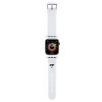 KARL LAGERFELD PASEK KLAWLSLCNH APPLE WATCH 42/44/45/49MM BIAŁY/WHITE STRAP 3D RUBBER CHOUPETTE HEAD