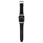 KARL LAGERFELD PASEK KLAWMSAKLHPK APPLE WATCH 38/40/41MM CZARNY/BLACK STRAP SAFFIANO MONOGRAM