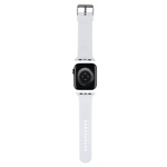 KARL LAGERFELD PASEK KLAWMSLKNH APPLE WATCH 38/40/41MM BIAŁY/WHITE STRAP 3D RUBBER KARL HEAD