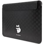 KARL LAGERFELD SLEEVE KLCS16SAKHPCK 16" CZARNY/BLACK SAFFIANO MONOGRAM CHOUPETTE