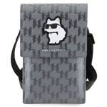 KARL LAGERFELD TOREBKA KLWBSAKHPCG SREBRNY/SILVER SAFFIANO MONOGRAM CHOUPETTE