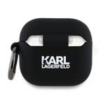 Karl Lagerfeld KLA4RUNIKK AirPods 4       cover czarny/black Silicone Karl Head 3D