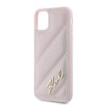 Karl Lagerfeld KLHCN61PQDSMGP iPhone 11 / Xr 6.1" różowy/pink hardcase Diagonal Quilted Script