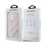 Karl Lagerfeld KLHCP14LPQDSMGP iPhone 14 Pro 6.1" różowy/pink hardcase Diagonal Quilted Script