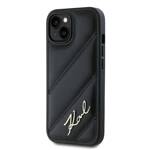 Karl Lagerfeld KLHCP15MPQDSMGK iPhone 15 Plus / 14 Plus 6.7" czarny/black hardcase Diagonal Quilted Script