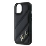 Karl Lagerfeld KLHCP15MPQDSMGK iPhone 15 Plus / 14 Plus 6.7" czarny/black hardcase Diagonal Quilted Script