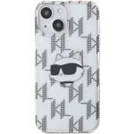 Karl Lagerfeld KLHCP15SHKLPCHT iPhone 15 / 14 / 13 6.1" transparent hardcase IML Choupette Head & Monogram