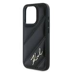 Karl Lagerfeld KLHCP15XPQDSMGK iPhone 15 Pro Max 6.7" czarny/black hardcase Diagonal Quilted Script