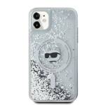 Karl Lagerfeld KLHMN61LGCHSGH iPhone 11 / Xr 6.1" hardcase transparent Liquid Glitter Choupette Head Magsafe