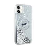 Karl Lagerfeld KLHMN61LGCHSGH iPhone 11 / Xr 6.1" hardcase transparent Liquid Glitter Choupette Head Magsafe