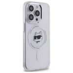 Karl Lagerfeld KLHMP13LHLSCHH iPhone 13   Pro 6.1" biały/white hardcase IML Metal Choupette Head MagSafe