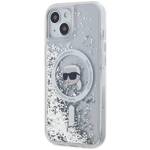 Karl Lagerfeld KLHMP15SLGKISGH iPhone 15 / 14 / 13 6.1" hardcase transparent Liquid Glitter Karl Head Magsafe