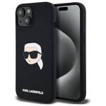 Karl Lagerfeld KLHMP15SSKHPPLK iPhone 15  6.1" czarny/black hardcase Silicone Karl Head Print MagSafe