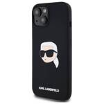 Karl Lagerfeld KLHMP15SSKHPPLK iPhone 15  6.1" czarny/black hardcase Silicone Karl Head Print MagSafe