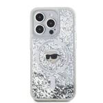 Karl Lagerfeld KLHMP15XLGKISGH iPhone 15 Pro Max 6.7" hardcase transparent Liquid Glitter Karl Head Magsafe