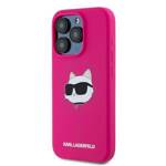 Karl Lagerfeld KLHMP15XSCHPPLF iPhone 15 Pro Max 6.7" różowy/fuschia hardcase Silicone Choupette Head MagSafe