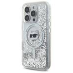 Karl Lagerfeld KLHMP16LLGCHSGH iPhone 16 Pro 6.3" hardcase transparent Liquid Glitter Choupette Head Magsafe