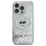 Karl Lagerfeld KLHMP16LLGCHSGH iPhone 16 Pro 6.3" hardcase transparent Liquid Glitter Choupette Head Magsafe