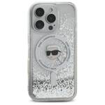 Karl Lagerfeld KLHMP16LLGKISGH iPhone 16 Pro 6.3" hardcase transparent Liquid Glitter Karl Head Magsafe