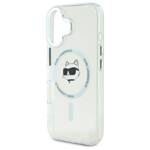 Karl Lagerfeld KLHMP16MHLSCHH iPhone 16 Plus 6.7" biały/white hardcase IML Metal Choupette Head MagSafe