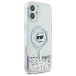 Karl Lagerfeld KLHMP16SLGCHSGH iPhone 16 6.1" hardcase transparent Liquid Glitter Choupette Head Magsafe