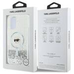 Karl Lagerfeld KLHMP16SLGKISGH iPhone 16  6.1" hardcase transparent Liquid Glitter Karl Head Magsafe