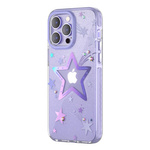 Kingxbar Heart Star Series etui iPhone 14 Pro etui w gwiazdki purple star