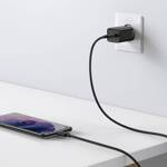 Ładowarka sieciowa Baseus Super Si Quick Charger 1C 25W z przewodem USB-C do USB-C 1m (czarna)